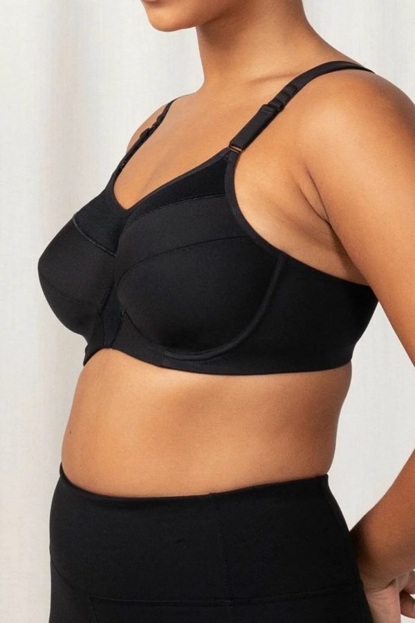 Triumph Triaction Ultra W Sports Bra, Black, Side View