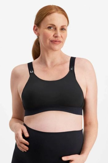 Berlei Life Maternity Active Crop, Black, Front View