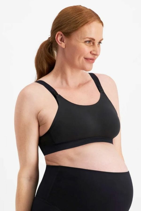 Berlei Life Maternity Active Crop, Black, Side View