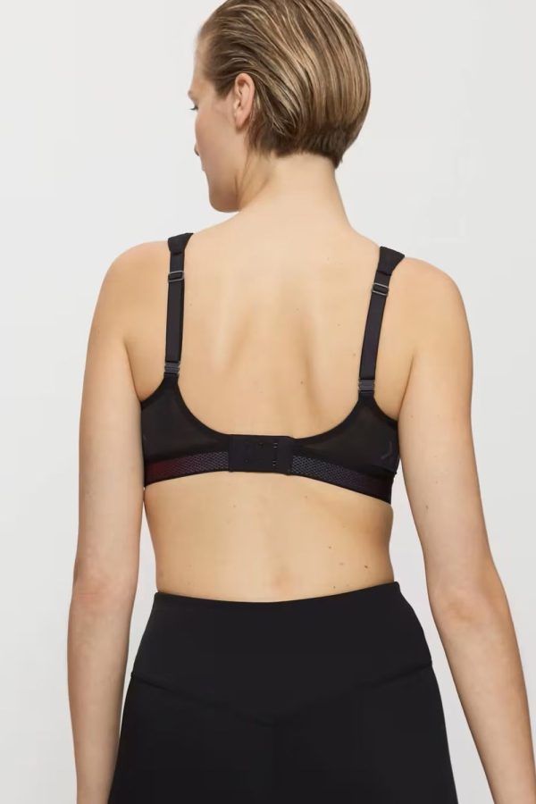 Triumph Triaction Cardio Cloud Padded Sports Bra, Black, Back View