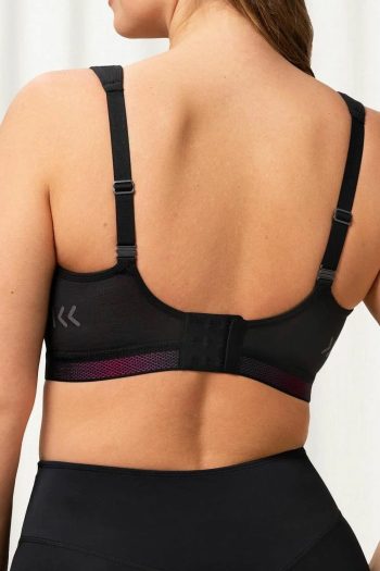 Triumph Triaction Cardio Cloud Padded Sports Bra, Black, Regular Back View