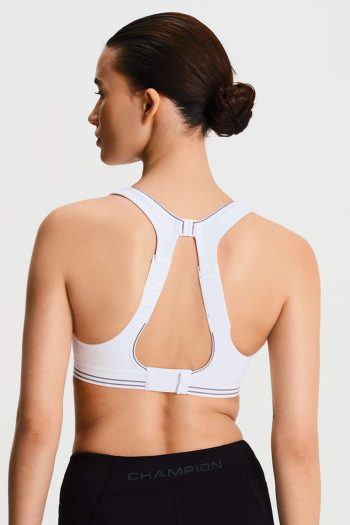 Shock Absorber Ultimate Run Bra, White, Back View