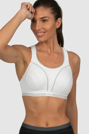 Shock Absorber Ultimate Run Bra, White, Front View