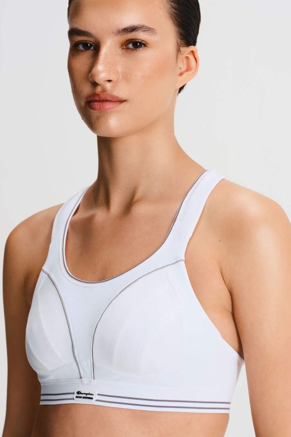 Shock Absorber Ultimate Run Bra, White, Side View