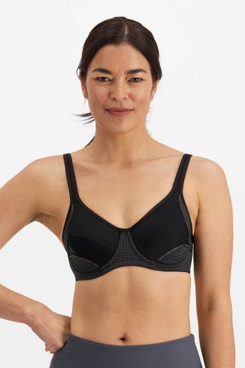 Berlei Electrify Mesh Underwire Bra, Black, Front View