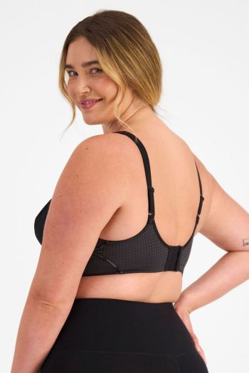 Berlei Electrify Mesh Underwire Bra, Black, Regular Back View