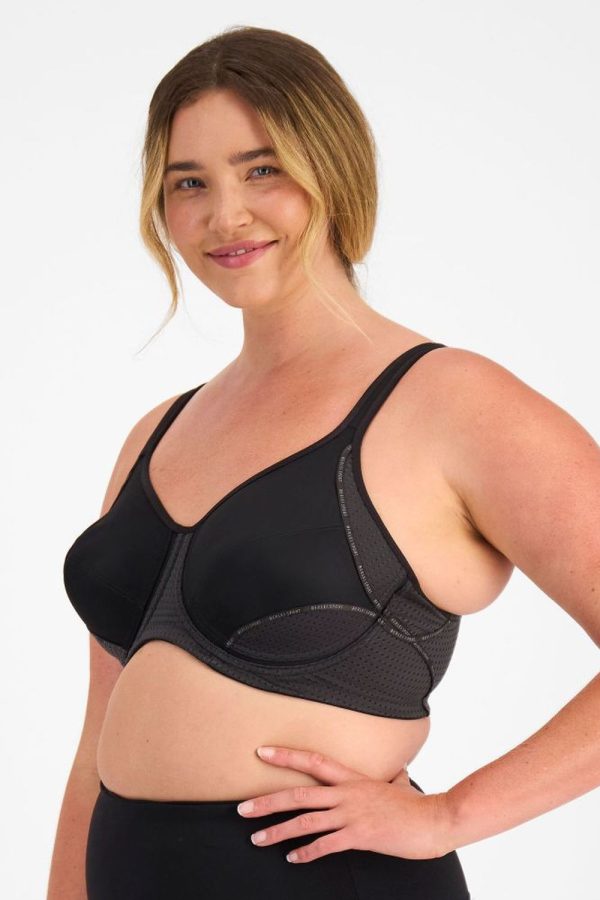 Berlei Electrify Mesh Underwire Bra, Black, Side View