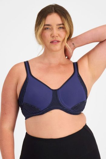Berlei Electrify Mesh Underwire Bra, Navy, Front View