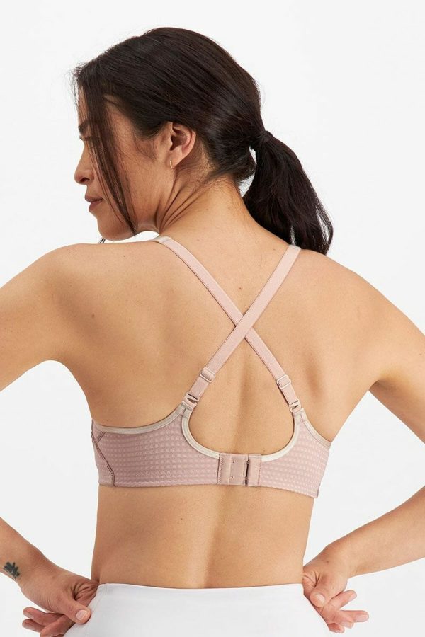 Berlei Electrify Mesh Underwire Bra, Soft Powder, Crossed Back View
