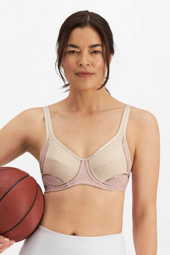 Berlei Electrify Mesh Underwire Bra, Soft Powder, Front View