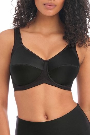 Freya Active Core Underwired Sports Bra, Black, Front View