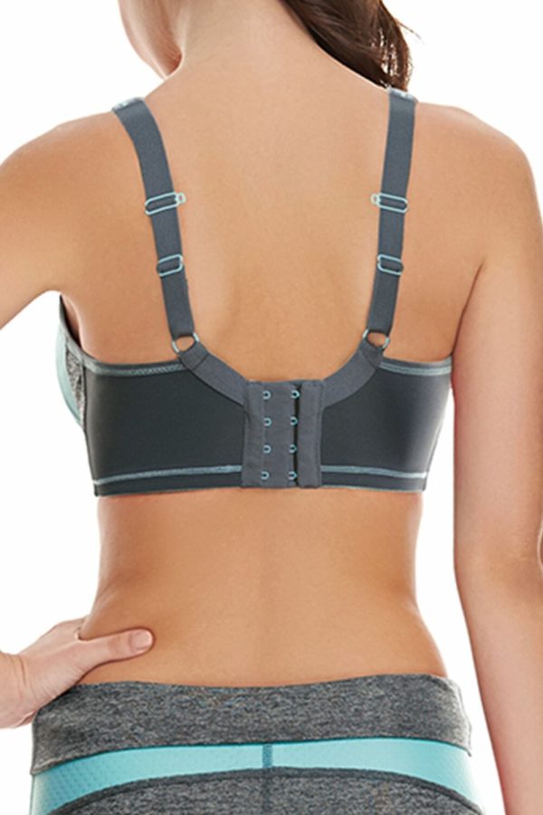 Freya Active Sonic Underwired Spacer Bra, Carbon, Regular Back View