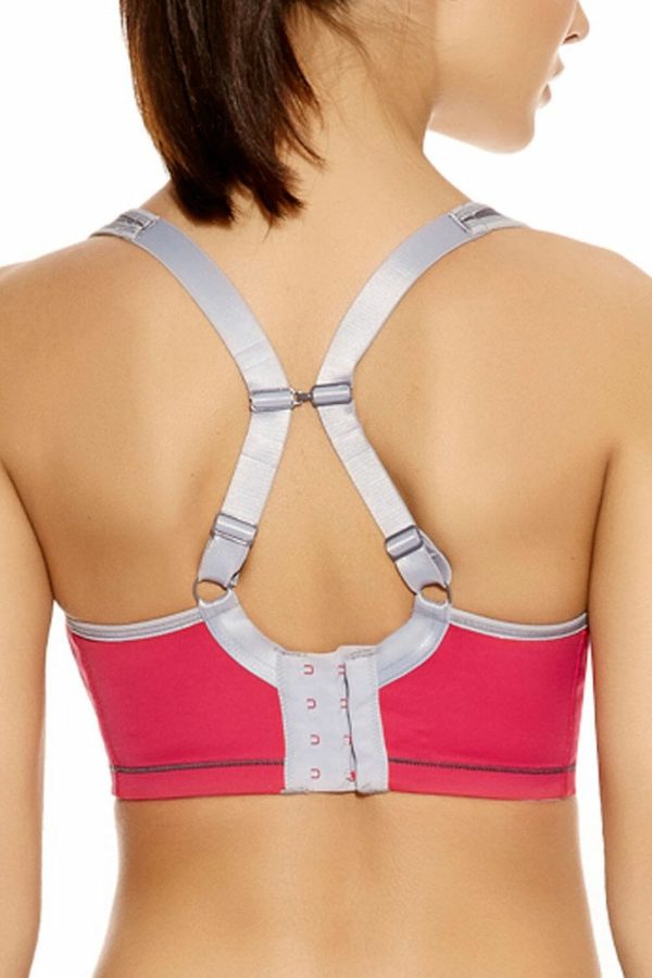 Freya Active Sonic Underwired Spacer Bra, Hot Crimson, Converted Back View