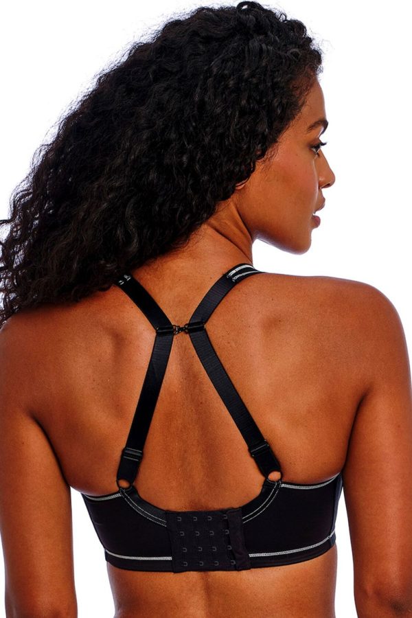 Freya Active Sonic Underwired Spacer Bra, Storm, Converted Back View