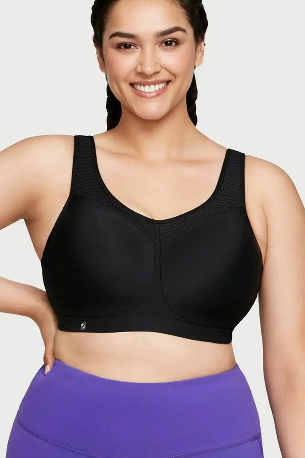 Glamorise Sport High Impact Underwire Sport Bra – Black - Sports