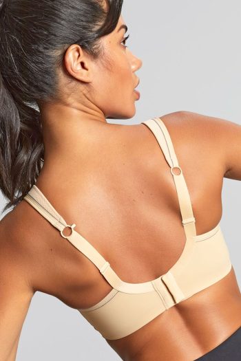 Panache Power Underwired Sports Bra, Latte, Regular Back View