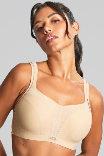 Panache Power Underwired Sports Bra, Latte, Regular Front View