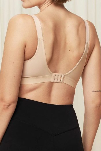 Triumph Triaction Wellness Wirefree Bra, Neutral Beige, Back