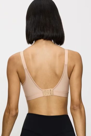 Triumph Triaction Wellness Wirefree Bra, Neutral Beige, Back View