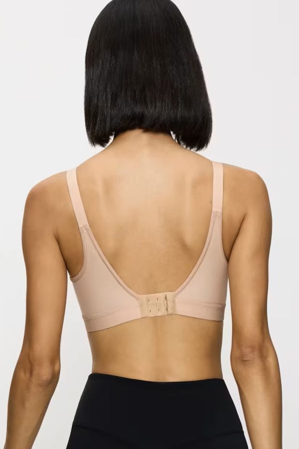 Triumph Triaction Wellness Wirefree Bra, Neutral Beige, Back View