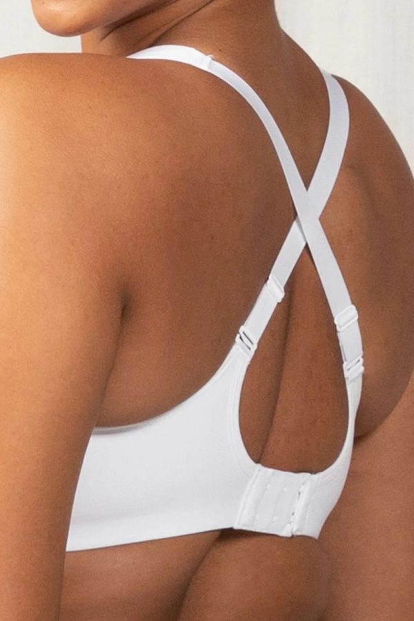 Triumph Triaction_Ultra W Sports Bra, White, Crossed Back View