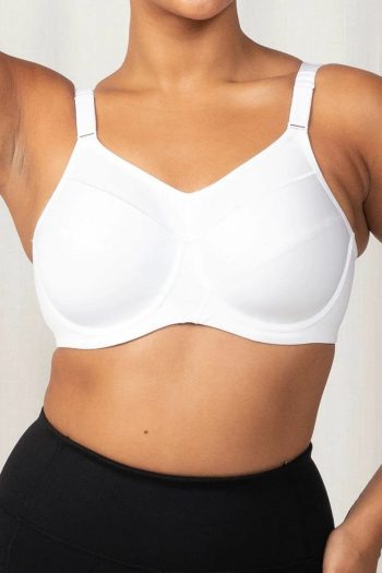 Triumph Triaction_Ultra W Sports Bra, White, Front View