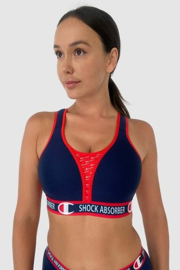 Shock Absorber_Ultimate Run Bra Padded, Athletic Navy, Front