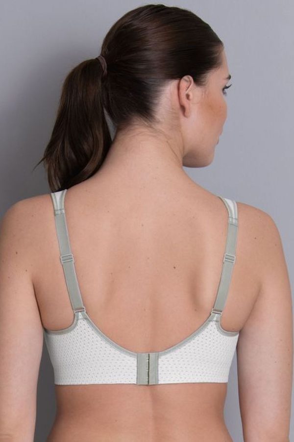 Anita Active Air Control Delta Pad Sports Bra, White, Back View