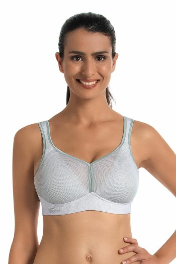 Anita Active Air Control Delta Pad Sports Bra, White, Front View