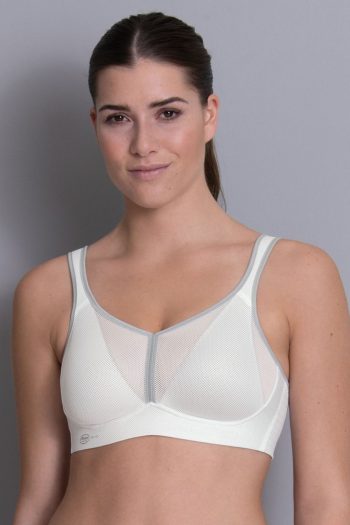 Anita Active Air Control Delta Pad Sports Bra, White, Front View