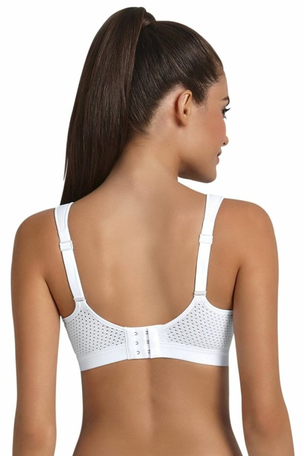 Anita Active Air Control Sports Bra, White, Back View