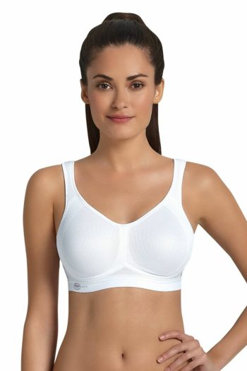 Anita Active Air Control Sports Bra, White, Front View