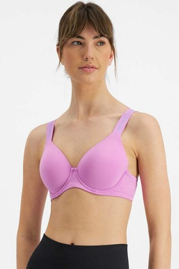 Bonds Move Contour Sports Bra, Lilac Glaze, Front View