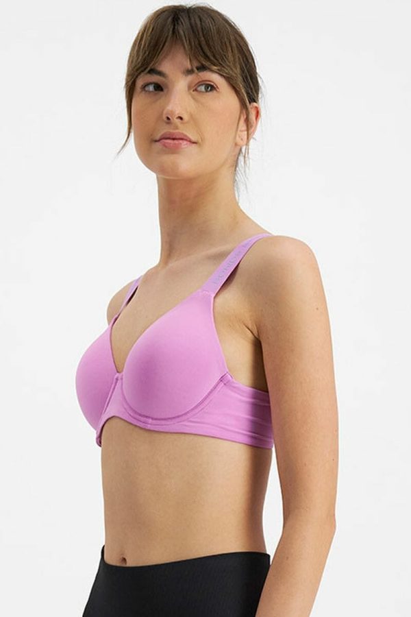 Bonds Move Contour Sports Bra, Lilac Glaze, Side View
