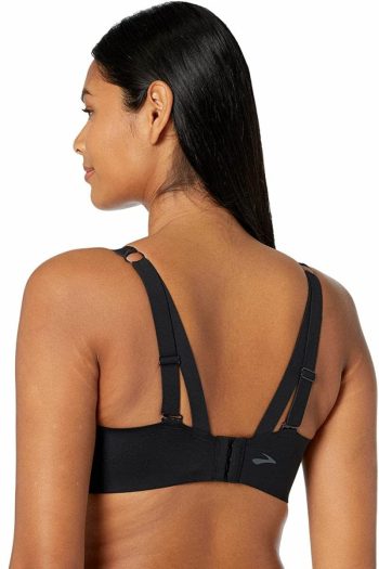 Brooks Dare Underwire Run Bra, Black, Back View