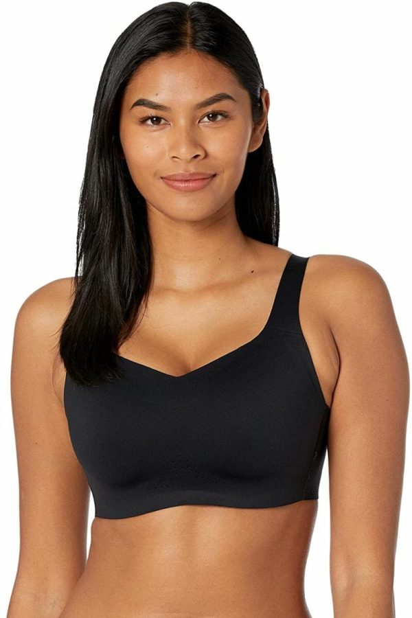 Brooks Dare Underwire Run Bra, Black, Front View