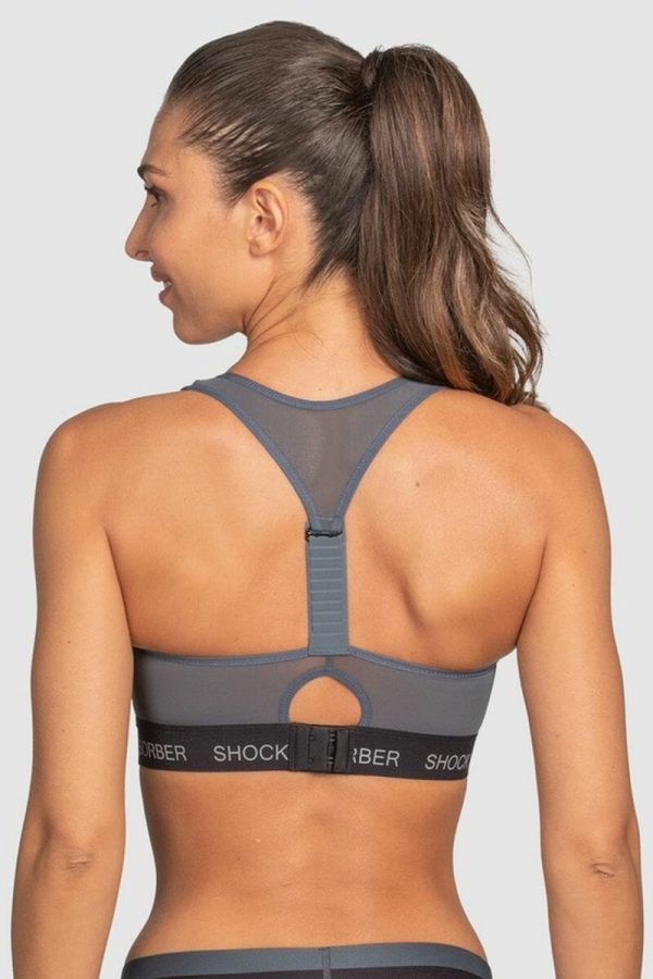 Shock Absorber Infinity Front Close Power Bra - Slate Grey/Black - Image 2