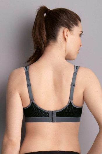 Anita Active Performance Sports Bra, Black-Grey, Back View