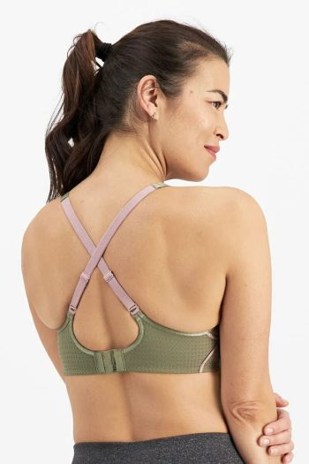 Berlei Electrify Mesh Underwire Bra, Bushland, Crossed Back View