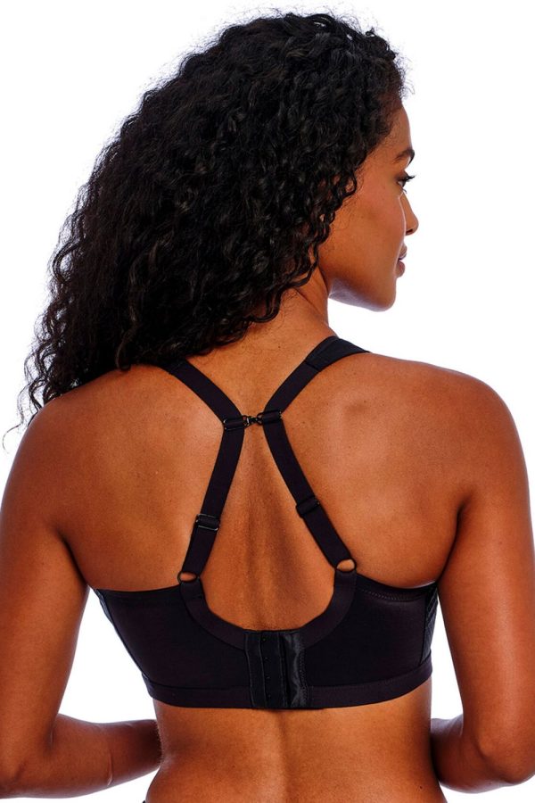 Freya Active Dynamic Non-Wired Sports Bra, Black, Convertible Back View
