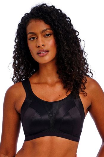 Freya Active Dynamic Non-Wired Sports Bra, Black, Front View