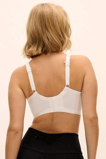 Freya Active Dynamic Non-Wired Sports Bra, White, Back View