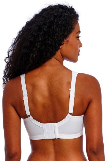 Freya Active Dynamic Non-Wired Sports Bra, White, Regular Back View