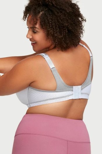 Glamorise Sport_No-Bounce Camisole Elite Sports Bra, White, Back View