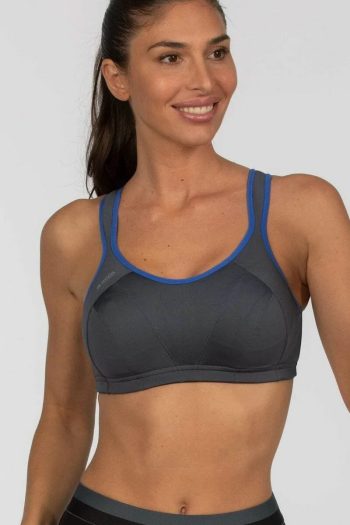 Shock Absorber Active Multi Sports Support Bra, Dark Grey, Front View