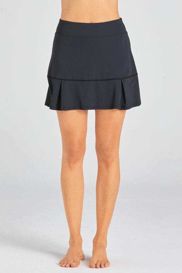 abi and joseph Power Skort, Black, Front View