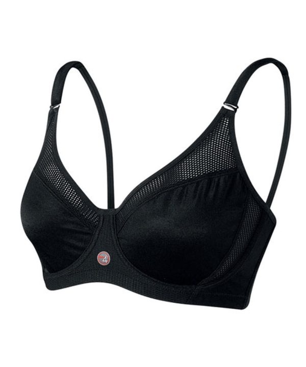 Sixty4 Aqua Sports Bra, Black, Regular Back