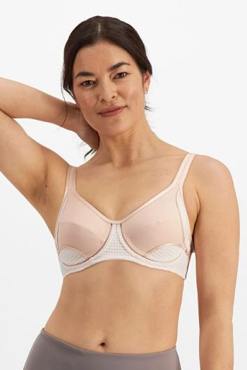 Berlei Electrify Mesh Underwire Bra, Nude Glow, Front View