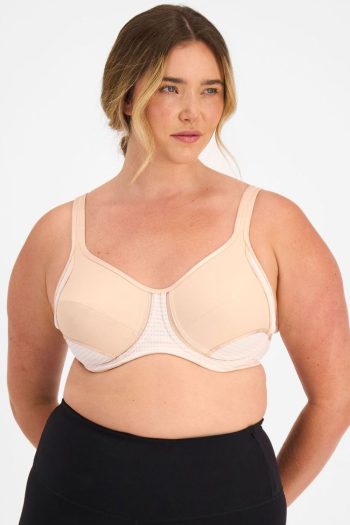 Berlei Electrify Mesh Underwire Bra, Nude Glow, Front View
