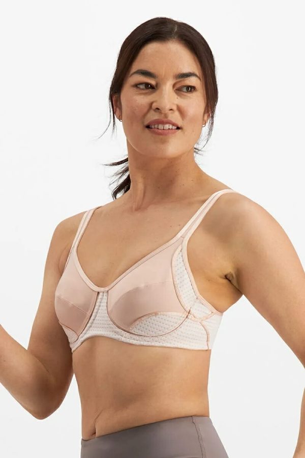 Berlei Electrify Mesh Underwire Bra, Nude Glow, Side View